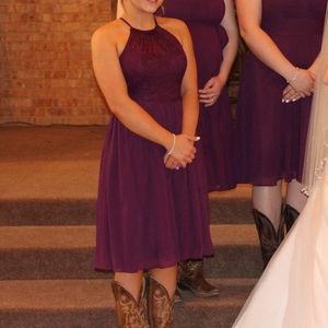 Grape Semi-Formal Dress, Knee Length